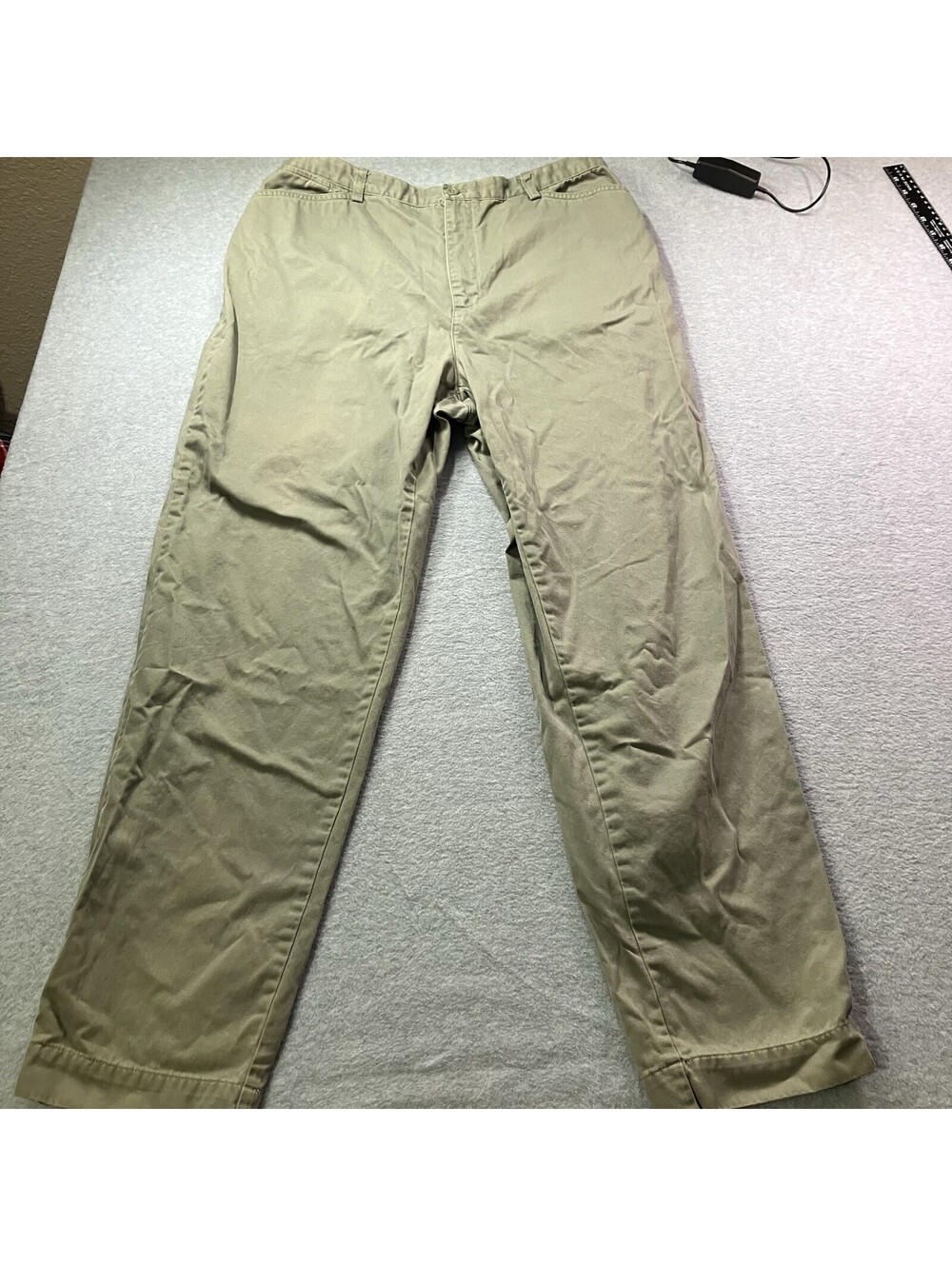 Vintage C.J.Banks Pants Womens 14W Beige Chino Relaxed Straight Leg Cotton Twill